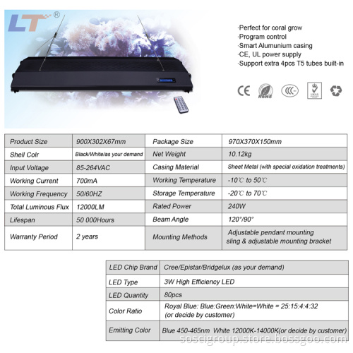 Remote Control LED Aquarium Light